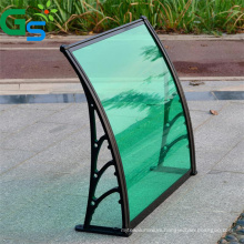 Outdoor Waterproof Pc Awnings White Color Aluminum Bracket Polycarbonate Canopy
